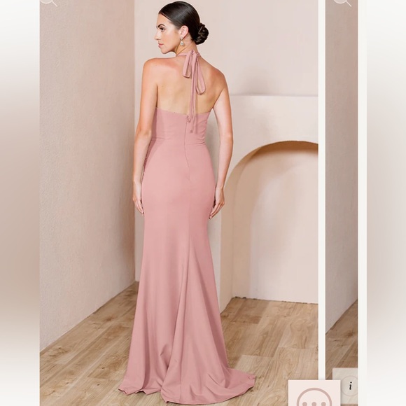 Revelry Fallon Crepe Dress Rosette Size 4 Petite, No Alterations - Picture 4 of 7